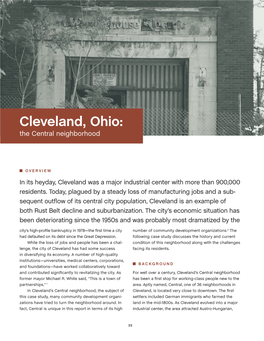 Cleveland, Ohio: the Central Neighborhood