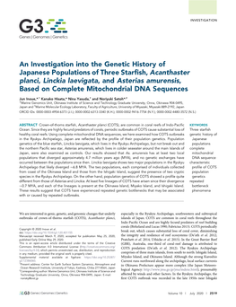 An Investigation Into the Genetic History of Japanese Populations Of