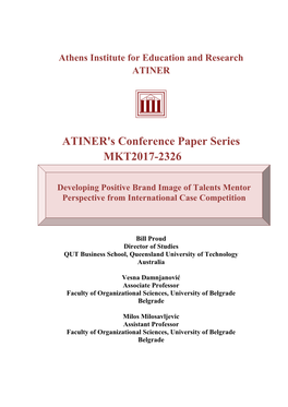 ATINER's Conference Paper Series MKT2017-2326