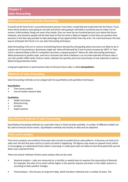 Chapter 3 Sales Forecasting