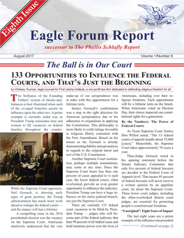 Eagle Forum Report Successor to the Phyllis Schlafly Report