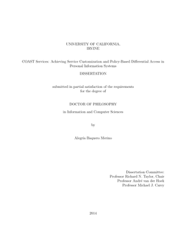 COAST Services: Achieving Service Customization and Policy-Based Diﬀerential Access in Personal Information Systems