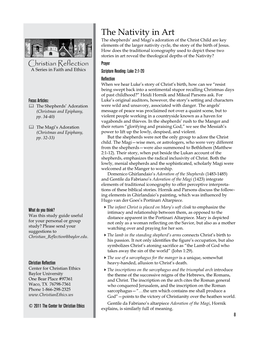 The Nativity in Art the Shepherds’ and Magi’S Adoration of the Christ Child Are Key Elements of the Larger Nativity Cycle, the Story of the Birth of Jesus