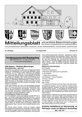 Drittletztes Mitteilungsblatt