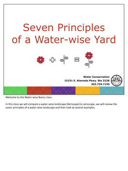 Seven Principles of a Water-Wise Yard