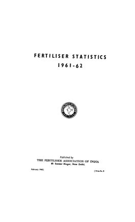 Fertiliser Statistics 196 1-62