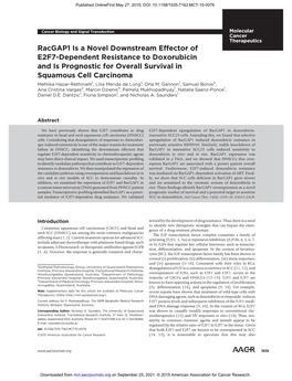 Racgap1 Is a Novel Downstream Effector of E2F7-Dependent