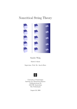 Noncritical String Theory
