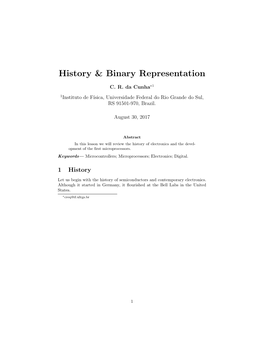 History & Binary Representation