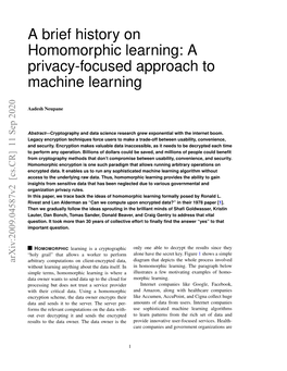 A Brief History on Homomorphic Learning: a Privacy-Focused Approach to Machine Learning