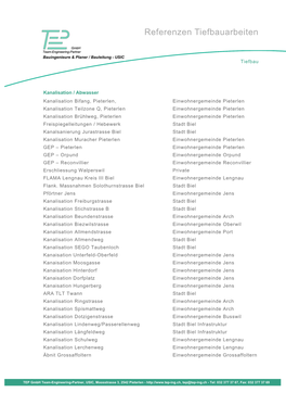 Referenzen Tiefbauarbeiten
