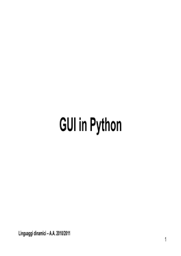 GUI in Python