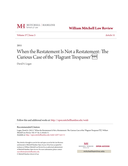 When the Restatement Is Not a Restatement: the Curious Case of the 