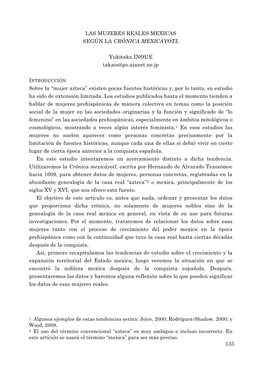 135 Las Mujeres Reales Mexicas Según La Crónica