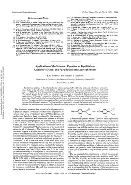 [1978] Application of the Hammett Equation to Equilibrium Acidities.Pdf