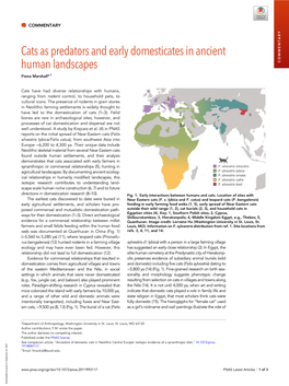 Cats As Predators and Early Domesticates in Ancient Human