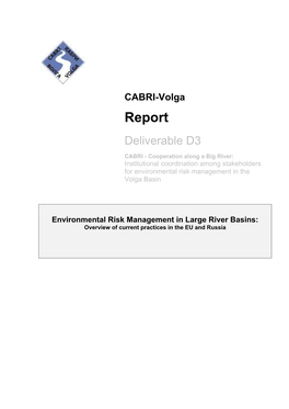 CABRI-Volga Report Deliverable D3
