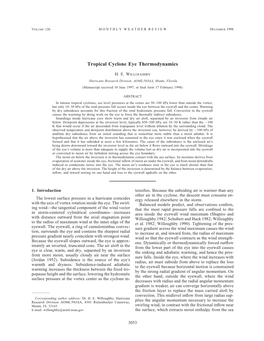 Tropical Cyclone Eye Thermodynamics