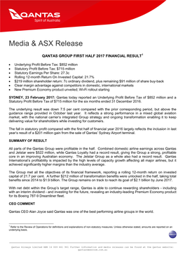 Media & ASX Release