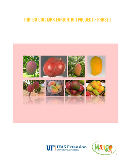 Post-Harvest Mango Cultivars Evaluation Project – Phase I Date Published