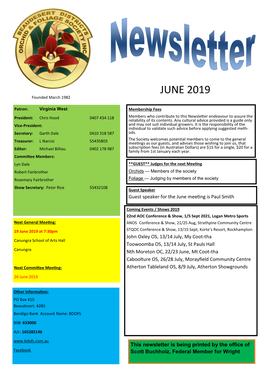 BDOFS Newsletter June 2019