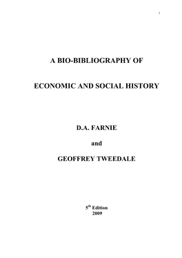 A Bio-Bibliography Of