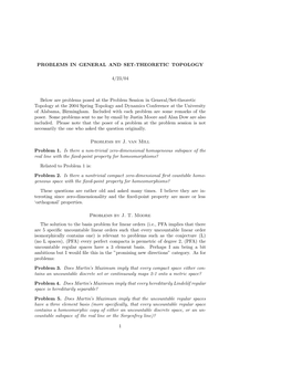 Problems in General and Set-Theoretic Topology