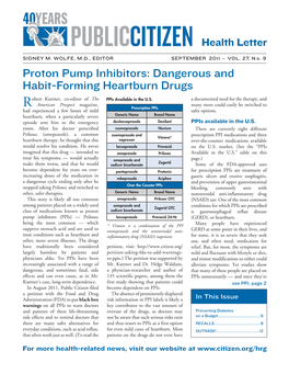 Proton Pump Inhibitors: Dangerous and Habit-Forming Heartburn Drugs