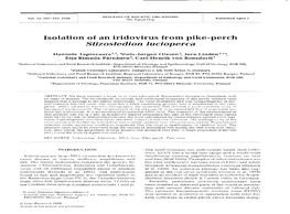 Isolation of an Iridovirus from Pike-Perch Stizostedion Lucioperca