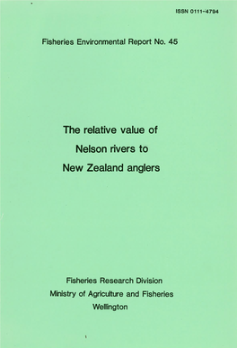 The Relative Value of Nelson Rivers to New Zealand Anglers
