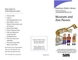 Museum and Zoo Passes