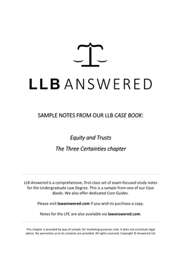 LLB Answered Case Book