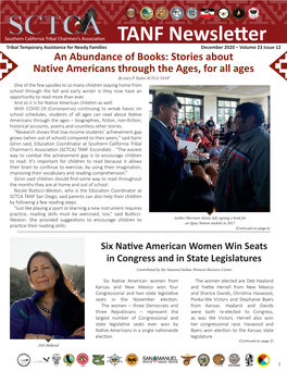 TANF Newsletter Six Native American Women Win Seats in Congress And