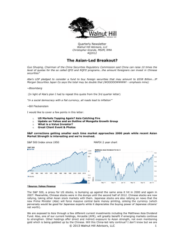 The Asian-Led Breakout?