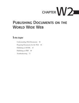 Publishing Documents on the World Wide Web