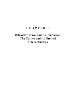 CHAPTER 1 Refractive Error and Its Correction