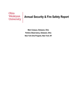 Annual Security & Fire Safety Report