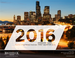 Seattle Office Market Data for the First Quarter of 2016