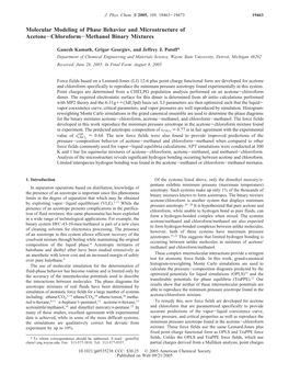 Molecular Modeling of Phase Behavior and Microstructure of Acetone-Chloroform-Methanol Binary Mixtures