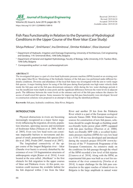 Fish Pass Functionality in Relation to the Dynamics of Hydrological Conditions in the Upper Course of the River Iskar (Case Study)