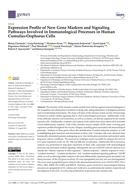 Expression Profile of New Gene Markers and Signaling Pathways