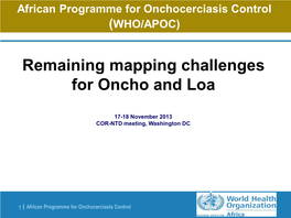 Global Health Initiative in Onchocerciasis