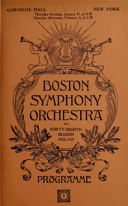 Boston Symphony Orchestra Concert Programs, Season 48,1928-1929, Trip