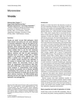 Microreview Viroids