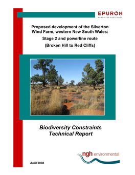 Biodiversity Constraints Technical Report