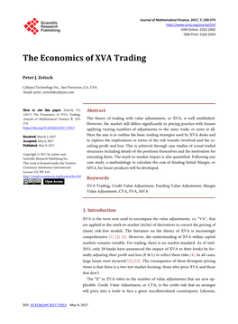 The Economics of XVA Trading