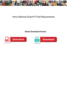 Army National Guard Pt Test Requirements