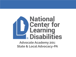 Advocate Academy 201: State & Local Advocacy-PA Welcomeintroduction