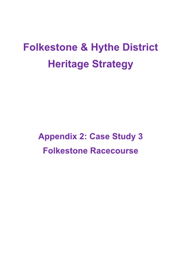 Folkestone & Hythe District Heritage Strategy