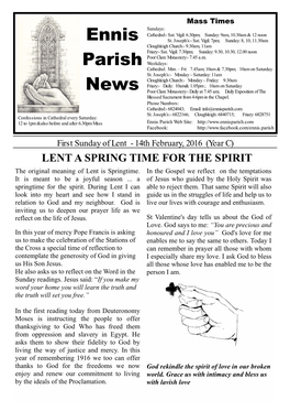 Ennis Parish News